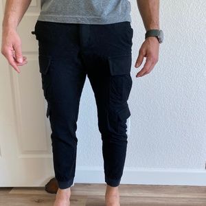 Kit & Ace Black Cargo Joggers
